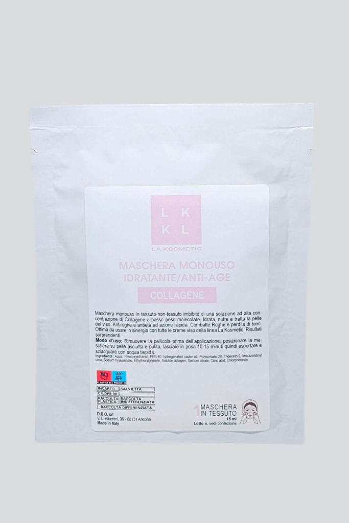 MASCHERA VISO MONODOSE<br>IDRATANTE/ANTI-AGE AL COLLAGENE