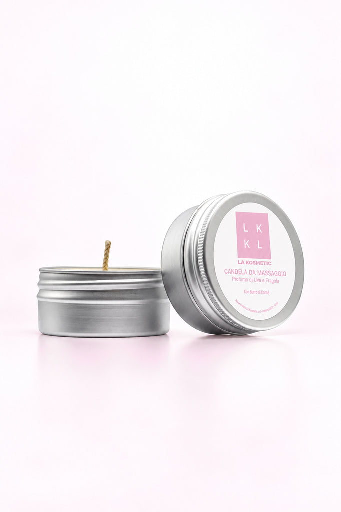 Candela da Massaggio al profumo di Uva e Fragola