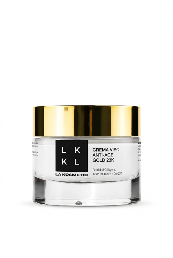 Crema Gold con vasetto ridotto nell’inquadratura