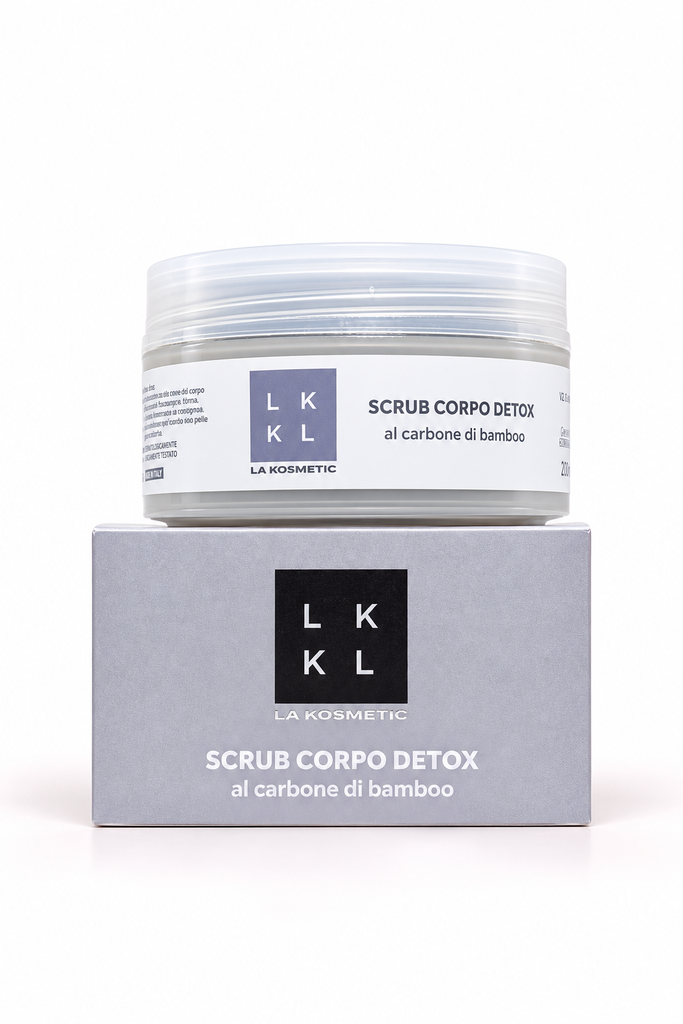 SCRUB CORPO DETOX AL CARBONE DI BAMBOO con confezione